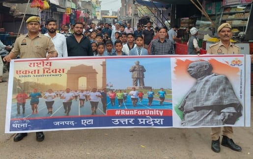 Leaders, police and administrative officers participated in Run for Unity