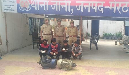 Four members of a gang involved in theft were arrested