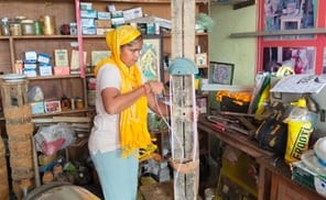 Despite having only one kidney, Seema is doing motor winding work.