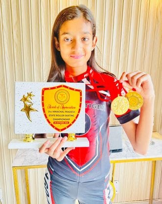 12-year-old Akasa shows her mettle, becomes Himachal's fastest speed skater