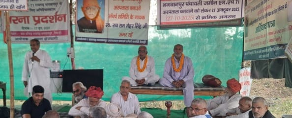hunger strike demanding construction of hospital