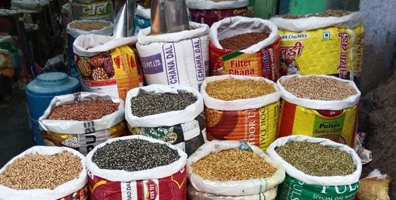 The price of pulses increased by five to ten rupees per kg.