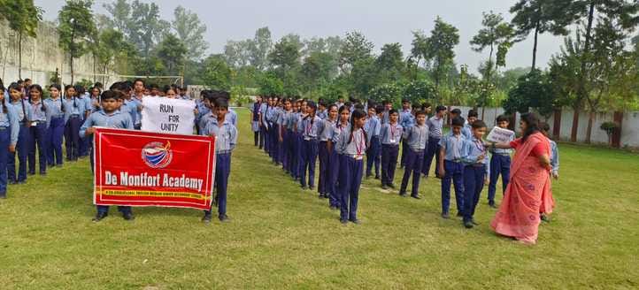Students ran in the unity marathon