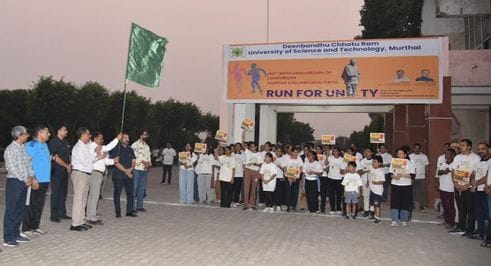 Students and staff members participated in the Run for Unity.