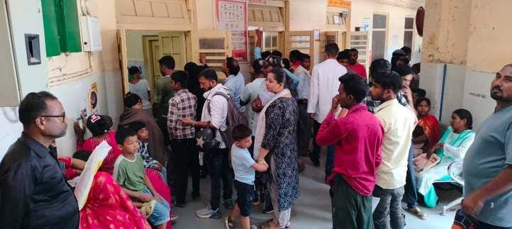 The number of patients in the OPD has increased, and people are suffering from sore throat and cold.