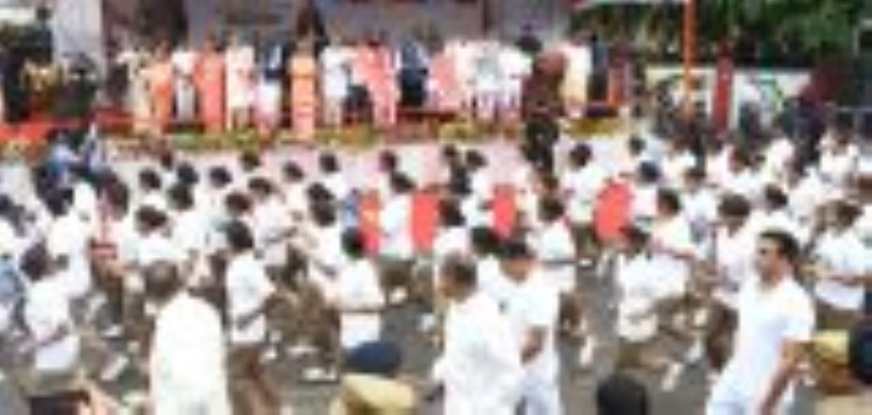 Enthusiasm and enthusiasm was seen in the unity race, a bike rally was also organised.
