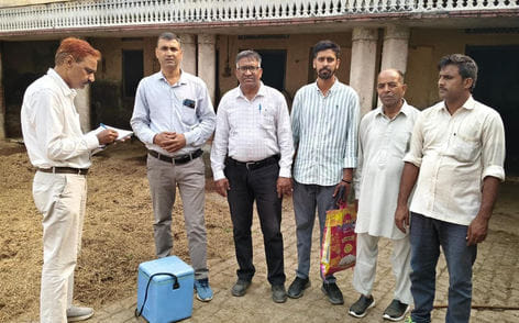 Animal Husbandry Department vaccinated animals in Bibipur Kalan