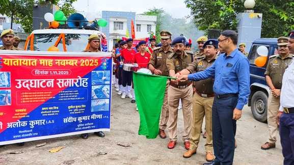 Traffic month begins, rally flagged off