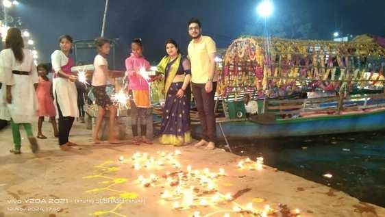 In the penance place of Lord Shri Ram, lamps were lit in the festival of Diwali, Mandakini was lit.