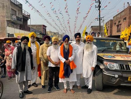 Sheesh Marg Yatra was welcomed at Gurdwara Sheeshganj Sahib