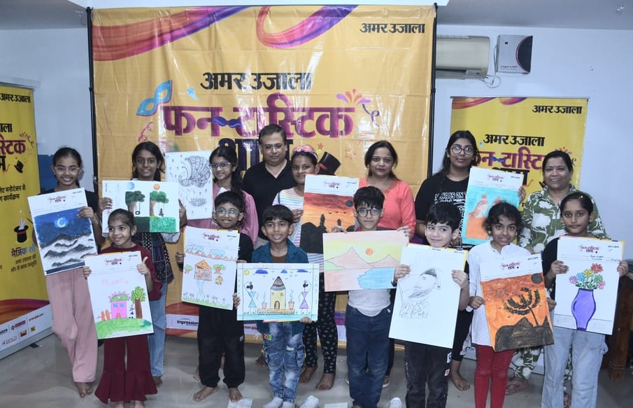 Children painted their skills on paper, and were thrilled to see the magic.