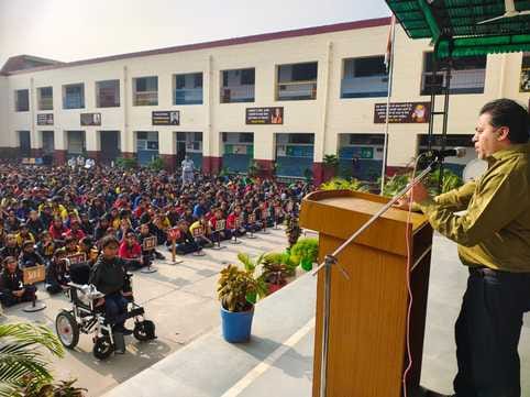 Students were told to be careful on social media accounts.
