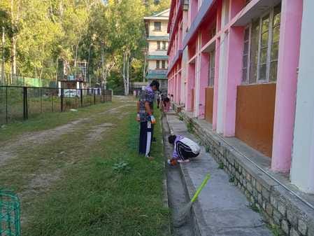 Volunteers renovated the school premises at Nogli School
