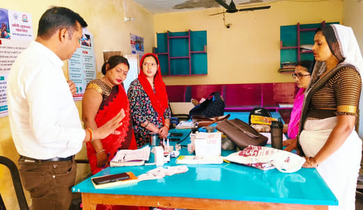 148 people were vaccinated in Badhauli and Nizampur villages.