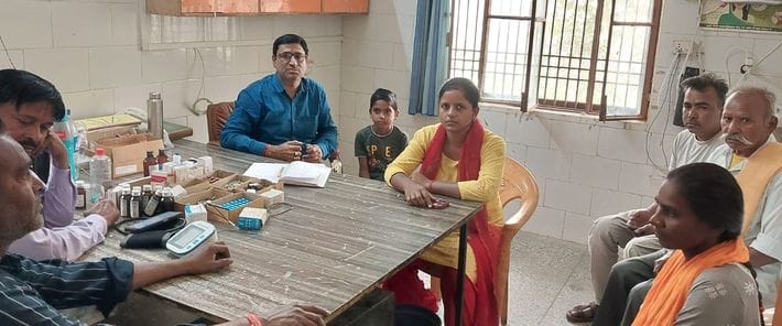 There was a crowd of patients suffering from skin and viral fever