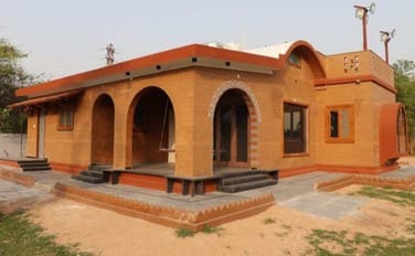 Green housing design is prepared according to local weather and soil.