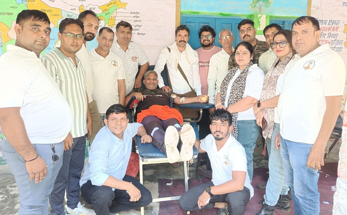 Blood donation camp organised for the army in Naina Tatarpur