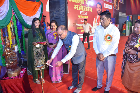 Participants spread the colors of art in the festival