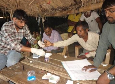 95 samples were taken for filariasis in the camp.