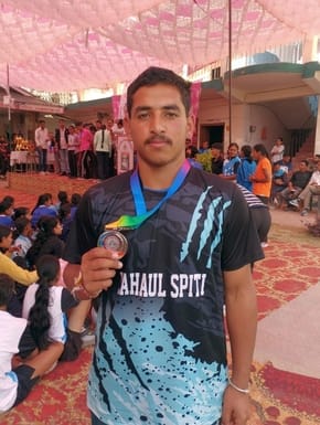 Rishik secured second place in javelin throw