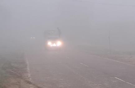 Dense fog descends on the Terai region