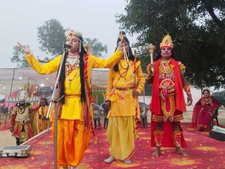 The drama of burning of Lanka was staged