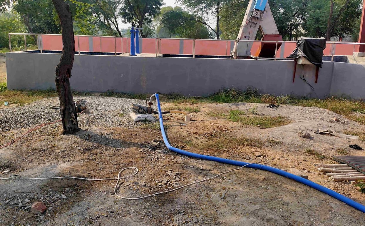 Only 60% of the sewer line work in Gangwa is complete, two water tanks are also incomplete.