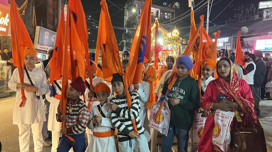 Nagar Kirtan organised in the city on the occasion of Prakash Parv of Guru Nanak Dev