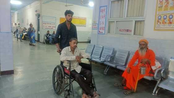 No wheelchair in OPD, had to wait for an hour