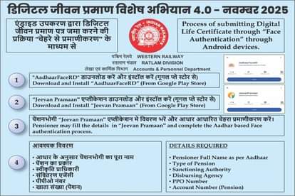 Digital Life Certificate Campaign launched for Railway Pensioners, no need to visit bank or office