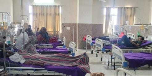 A health worker contracted chickenpox, and 200 viral fever patients received treatment.