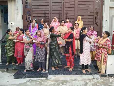 Women are excited when the women's cricket team becomes the world champion