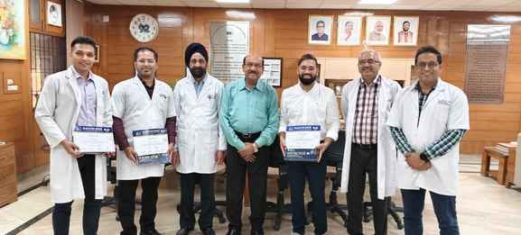 Doctors of PGI's Orthopedics Department won awards