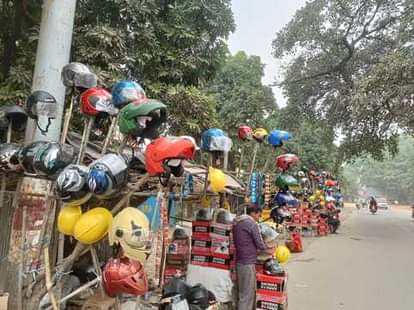 While challans have increased significantly, the number of people wearing helmets has not.
