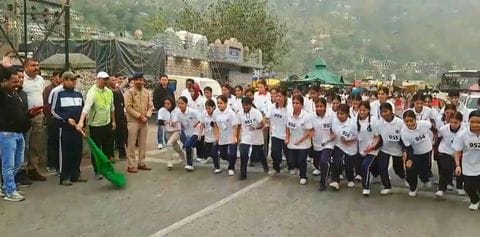 Rajat and Tanisha finished first in the Under-19 marathon.