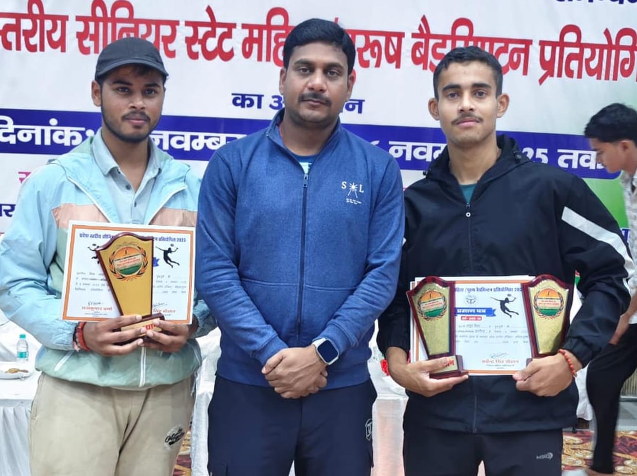 Ayush Mishra of Ayodhya won the state level badminton title