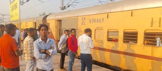 Train halted after smell of burning in coach creates panic