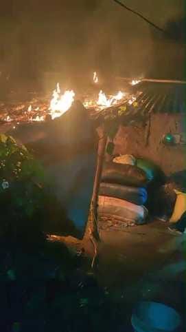 Household goods burnt in a house fire