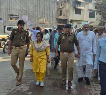 Administrative officials inspected the preparations for the Mother Mary Fair.
