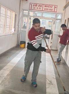 Cleanliness drive carried out in the toilets and wards of the Civil Hospital