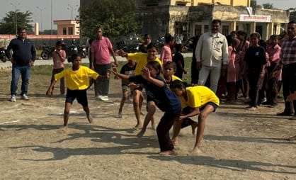 Nagla Dhaniram Primary School was the winner of the Kabaddi competition