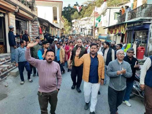 A candle march was held in Nachani, expressing apprehension about the murder of Basanti and Pradeep.