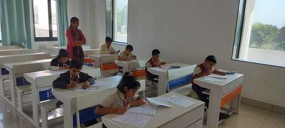 Students from class 3 to 8 appeared for the exam.