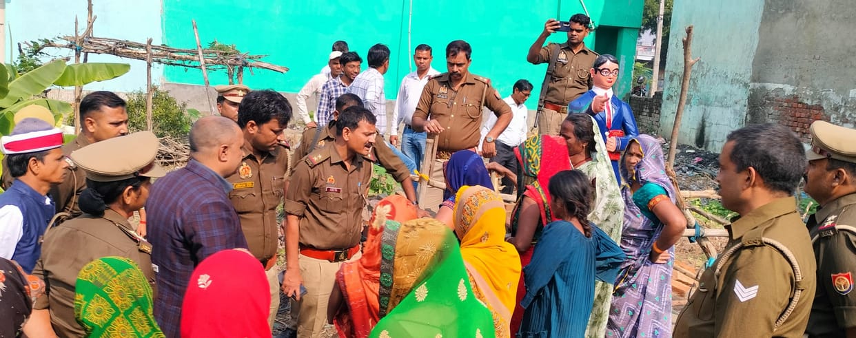 Uproar over installation of Ambedkar's statue