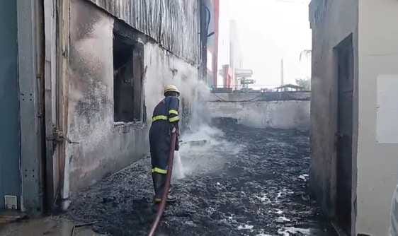 Fire breaks out in cardboard factory, causing panic
