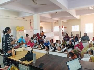 Women were given information about cancer symptoms, prevention, and treatment.