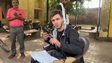 An Israeli tourist traveling to India died when his Bullet collided with a divider.