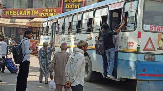No lessons learned from the accident... students seen hanging on buses again