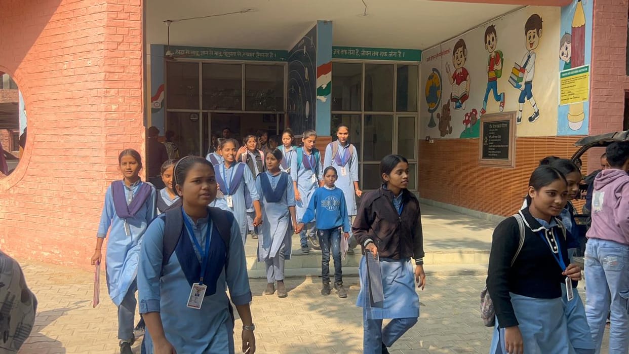 Students appeared for the Atul Maheshwari Scholarship Examination with enthusiasm