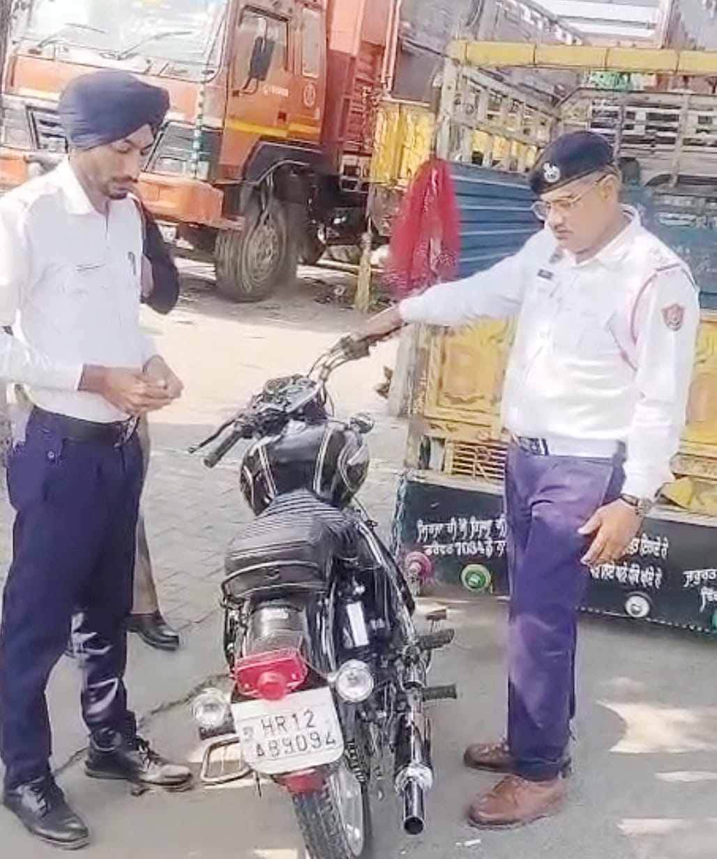 bike challan, fatehabad News